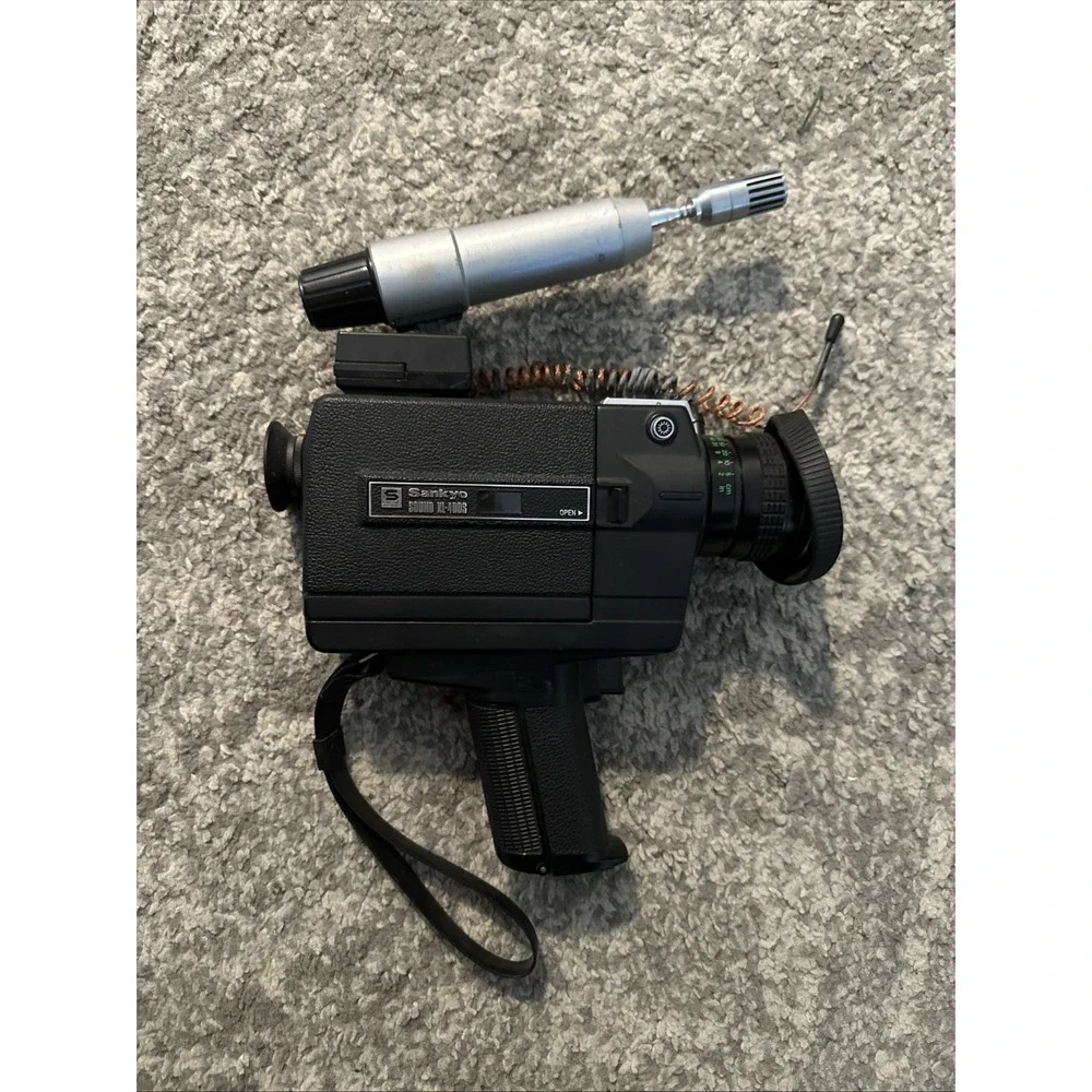 Sankyo Video Camera Sound XL-400S and Telescoping Microphone As Is